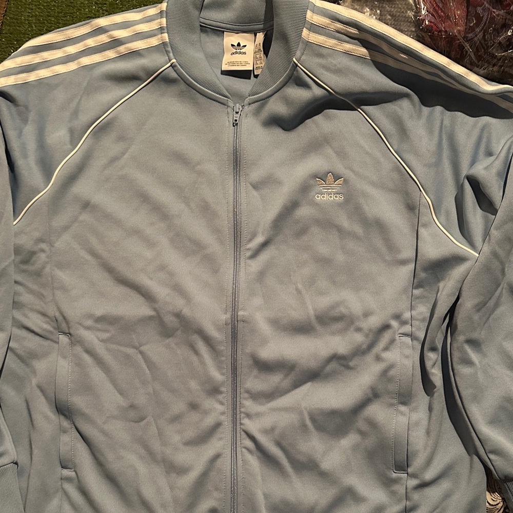 Adidas Men's Light Blue Firebird Track Jacket and Pants …